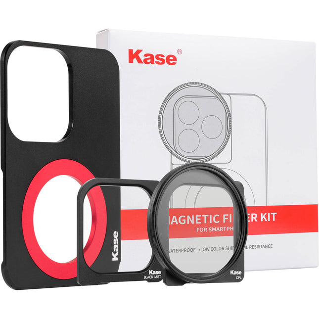 Kase Kit de Filtros Magnéticos para iPhone 15 Pro Max CPL y Black Mist 1/4