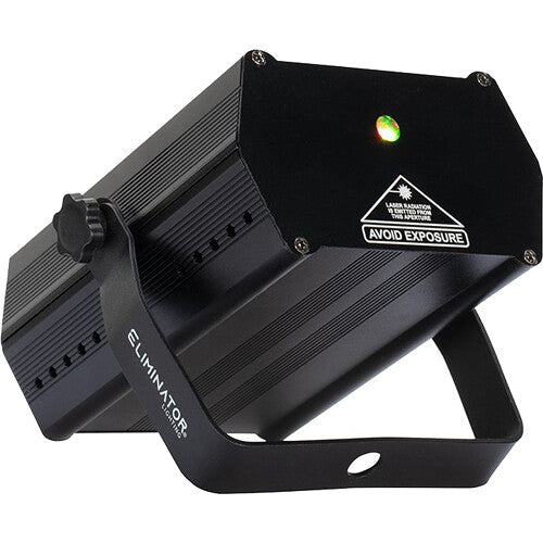 Eliminator Lighting Micro Galaxian Three Laser Efectos DJ 200 Rayos Verde Rojo Control Remoto inalámbrico