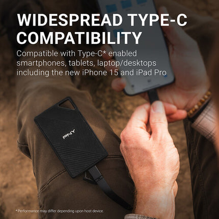 PNY 2TB RP60 SSD portátil USB-C 3.2 Gen 2x2 2000 MB/s lectura 1800 MB/s escritura