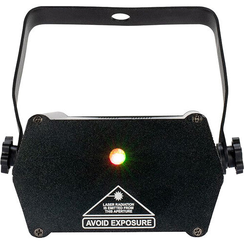 Eliminator Lighting Micro Galaxian Three Laser Efectos DJ 200 Rayos Verde Rojo Control Remoto inalámbrico
