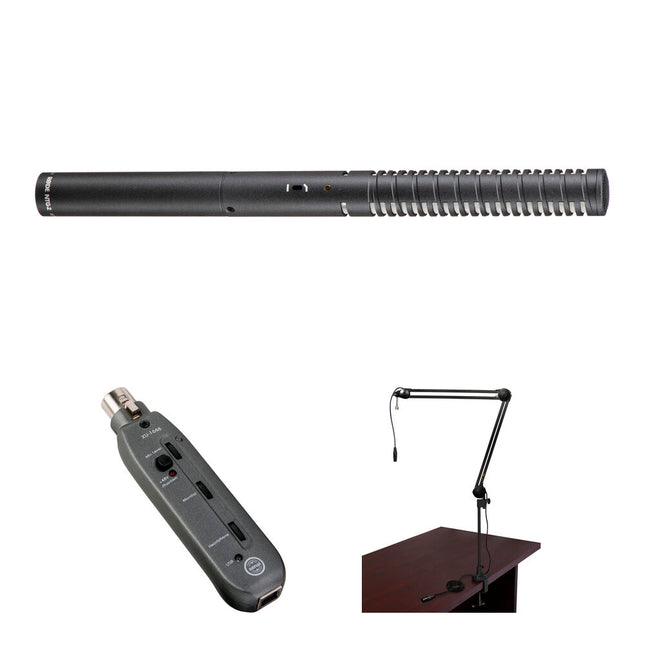 RODE NTG2 Kit Vlogger Mic Shotgun con Interfaz USB y Brazo Broadcast