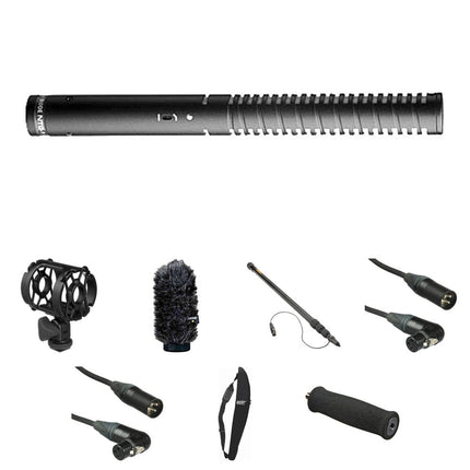 RODE NTG1 Micrófono Shotgun Kit Grabación con Boompole de Aluminio y Paraviento Deluxe