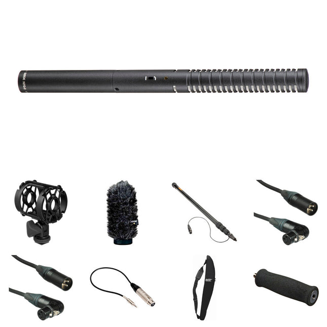 RODE NTG2 Micrófono Shotgun Kit Grabación 7.5 Pulgadas Cable XLR