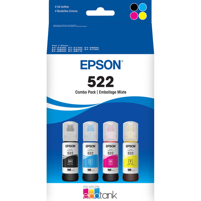 Epson T522 Pack de Tintas para Impresora Supertank 65mL 4 Colores