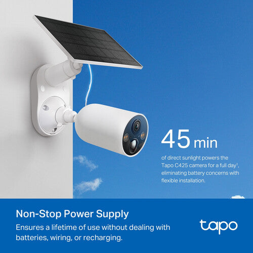 TP-Link Tapo C425 Kit Cámara de Seguridad Solar 2560x1440 30fps
