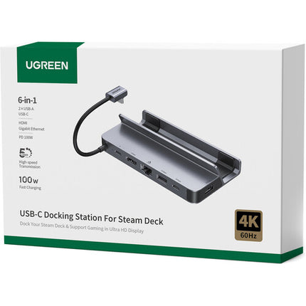UGREEN Docking Station USB-C para Steam Deck con HDMI 4K 60Hz y Ethernet Gigabit