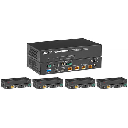 KanexPro 1x4 4K HDMI Splitter Extensor Kit UHD 4K60 hasta 120 m 4 Salidas HDMI