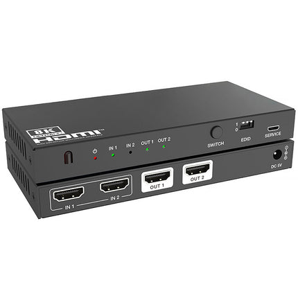 KanexPro 2x2 8K HDMI Switch divisor 2 entradas 2 salidas UHD 60Hz HDR
