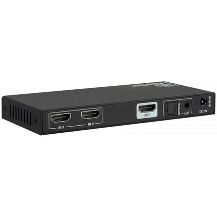 KanexPro 2x1 HDMI Switcher con De-Embedding de Audio 8K60 UHD 40 Gb/s