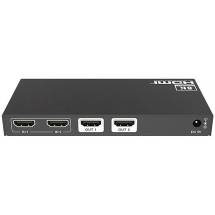 KanexPro 2x2 8K HDMI Switch divisor 2 entradas 2 salidas UHD 60Hz HDR