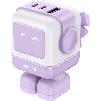 UGREEN Uno Cargador USB 65W 3 Puertos con Pantalla LED y Protección