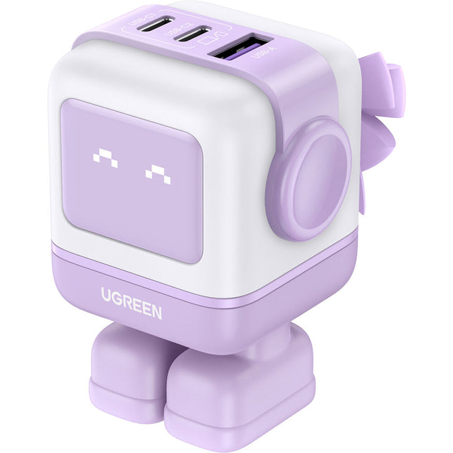 UGREEN Uno Cargador USB 65W 3 Puertos con Pantalla LED y Protección
