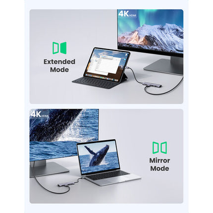 UGREEN USB-C Adaptador Multifuncional 6 en 1 HDMI USB 3.1 Gen 1 100W