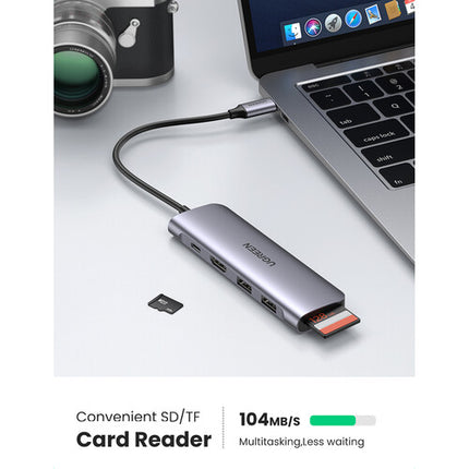 UGREEN USB-C Adaptador Multifuncional 6 en 1 HDMI USB 3.1 Gen 1 100W