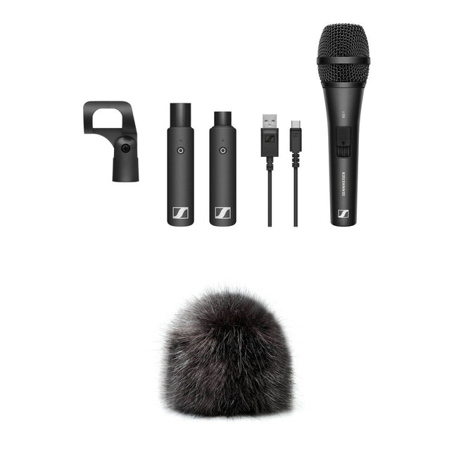 Sennheiser XSW-D VOCAL SET Sistema de Micrófono Inalámbrico Plug-On con Micrófono de Mano y Paraviento Largo 2.4 GHz batería USB 5 horas rango 75 m