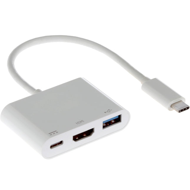 Xcellon Adaptador Multipuerto USB-C 3 en 1 HDMI 4K 60Hz HDR