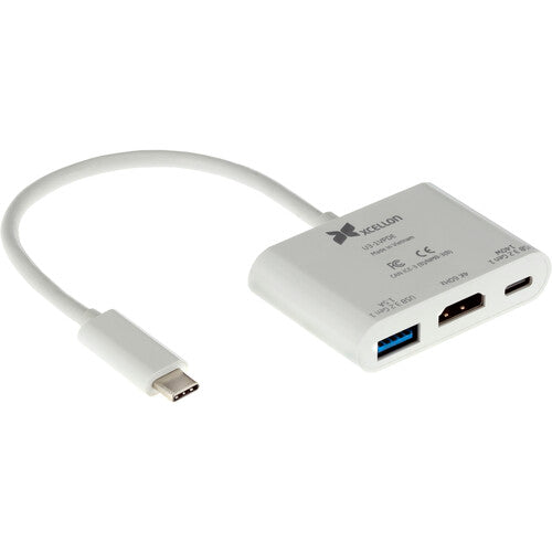 Xcellon Adaptador Multipuerto USB-C 3 en 1 HDMI 4K 60Hz HDR