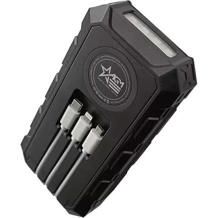 AGM 30,000mAh Powerbank Solar inalámbrico resistente carga rápida y triple puerto