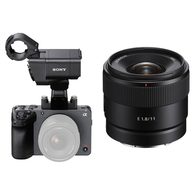Sony FX30 Cámara de Cine Digital 26.1MP UHD 4K 120p con Lente 11mm f18 y Unidad XLR