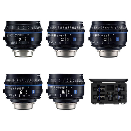 ZEISS CP.3 Set de 5 lentes 15 25 35 50 85mm Montura Canon EF