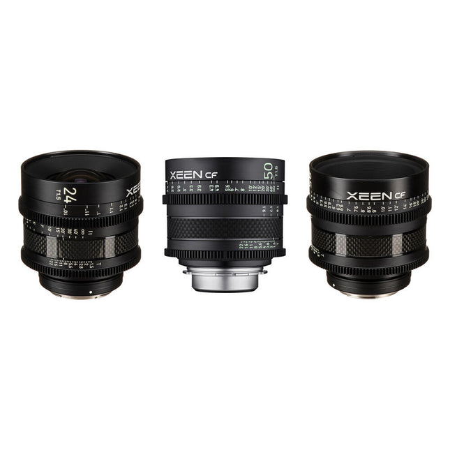 Rokinon XEEN CF Kit de 3 Lentes Cine Canon EF 24 50 85mm T1.5 Carbono