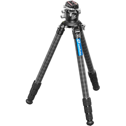 Trípode de Fibra de Carbono Leofoto LM-364CX Capacidad 30 kg Altura 3.7 a 55.3" con Cabezal LH-55LR