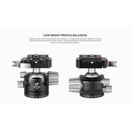 Leofoto LH-36LR Cabezal de Bola 3.3" 39.7 lb con Abrazadera LR-50