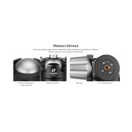 Leofoto LH-36LR Cabezal de Bola 3.3" 39.7 lb con Abrazadera LR-50