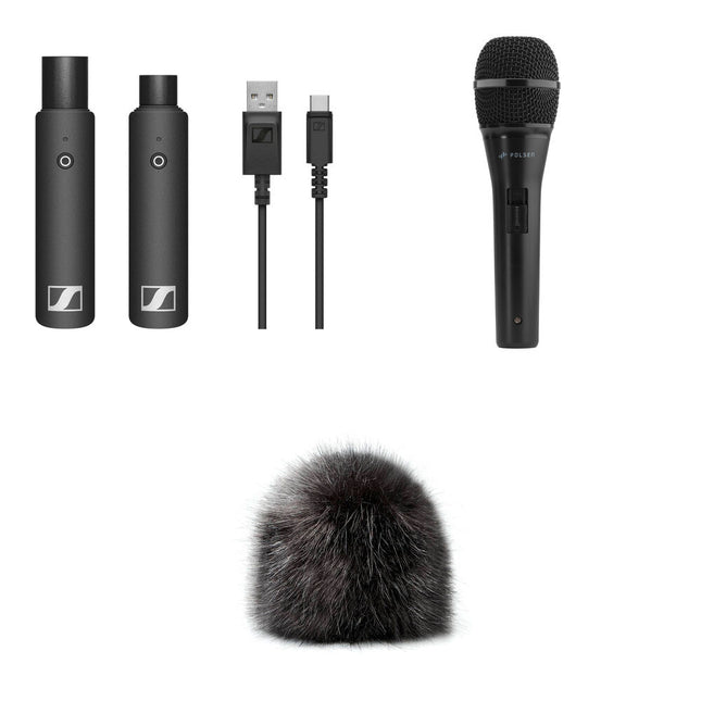 Sennheiser XSW-D XLR Sistema Micrófono Inalámbrico Digital 5 Horas Polsen M-85 Kit Antiviento