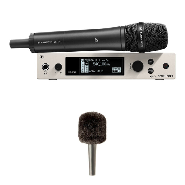 Sennheiser EW 500 G4-935 Micrófono Inalámbrico Handheld 8h Batería Kit Big Windbubble