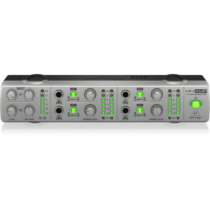 Behringer AMP800 Amplificador de Auriculares Estéreo 4 Canales 8 Salidas LED