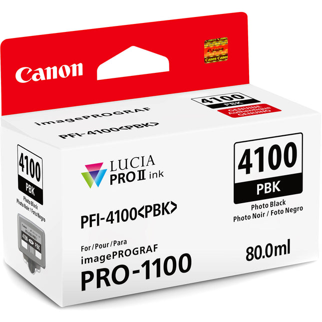 Canon PFI-4100 Tinta Negra Fotográfica para imagePROGRAF PRO-1100 80mL