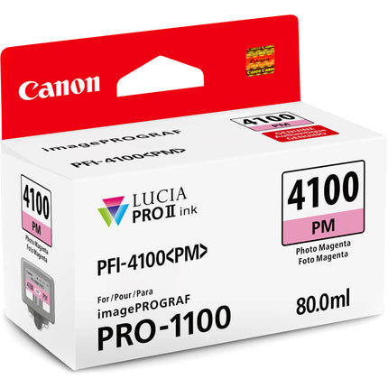 Canon PFI-4100 Tanque de Tinta Pigmento Magenta Foto 80mL para imagePROGRAF PRO-1100
