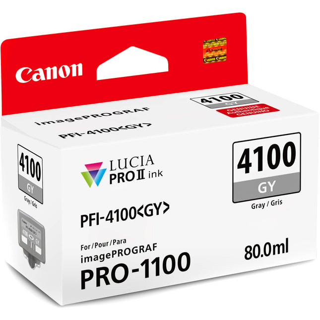 Canon PFI-4100 Tanque de Tinta Pigmentada Gris 80mL para imagenPROGRAF PRO-1100