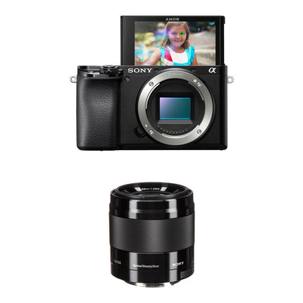 Sony a6100 Cámara Sin Espejo 24.2MP 4K con Lente 50mm f1.8
