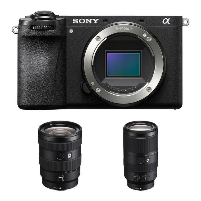 Cámara sin Espejo Sony a6700 Sensor 26MP Kit Lentes 16-55mm y 70-350mm