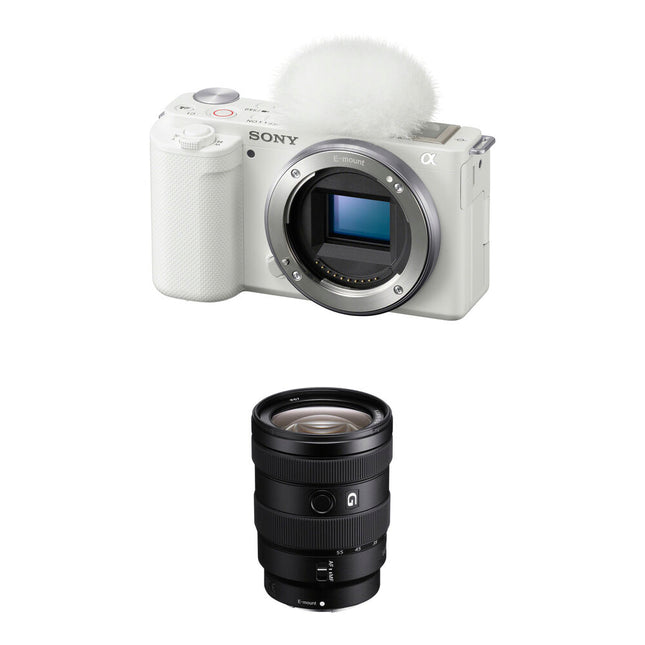 Sony ZV-E10 Cámara sin Espejo 24.2MP 4K con Lente 16-55mm f/2.8 Blanca