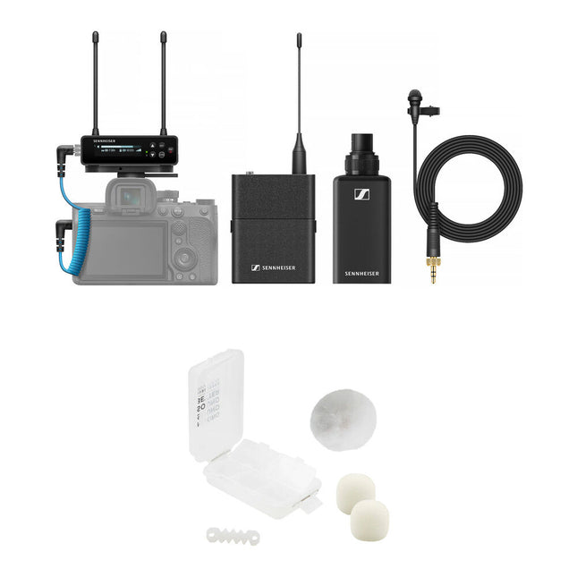 Sennheiser EW-DP ENG SET Sistema Micrófono Inalámbrico Digital Cámara Montaje Blanco Outdoor Kit