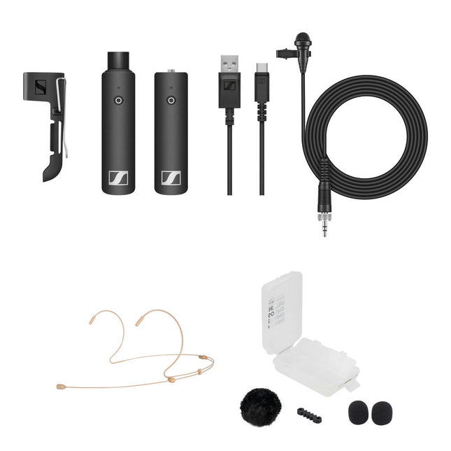 Sennheiser XSW-D Lavalier Sistema inalámbrico 2.4 GHz con Kit Outdoor negro y batería USB 5 horas