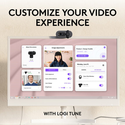 Logitech Brio 105 Webcam Full HD 1080p Sensor 2MP Ángulo 58°