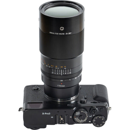 TTArtisan 100mm f/2.8 Lente Macro Teleobjetivo 2x con Montura para Zapata Fría para FUJIFILM X