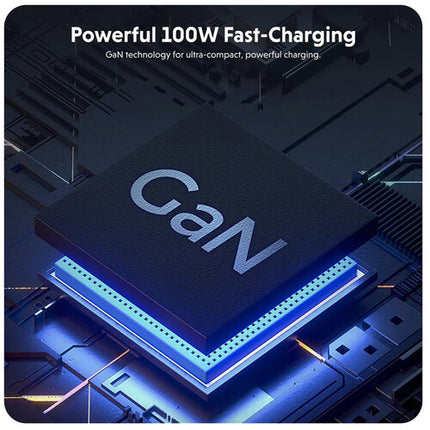 HYPER HyperJuice Cargador USB-C GaN 100W con Cable 6.6 pies