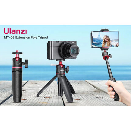 Ulanzi MT-08 Trípode Mini Extensible y Mango Blanco Altura 5.1 a 9.27"