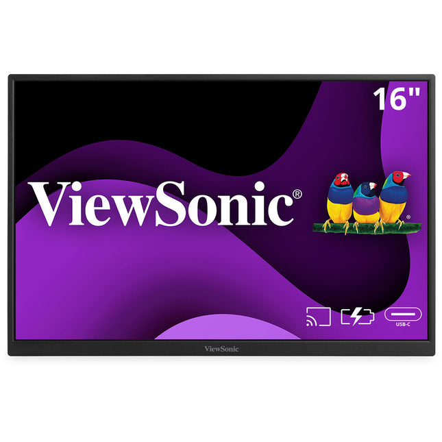 ViewSonic VG1656N Monitor portátil 16" Full HD 1920x1200 60W USB-C con batería y transmisión inalámbrica