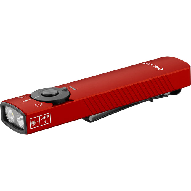 Linterna Olight Arkfeld Pro Class 3R 1300 Lúmenes Luz Blanca UV 900mW Láser Verde Cable USB Magnético