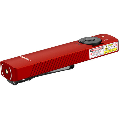 Linterna Olight Arkfeld Pro Class 3R 1300 Lúmenes Luz Blanca UV 900mW Láser Verde Cable USB Magnético