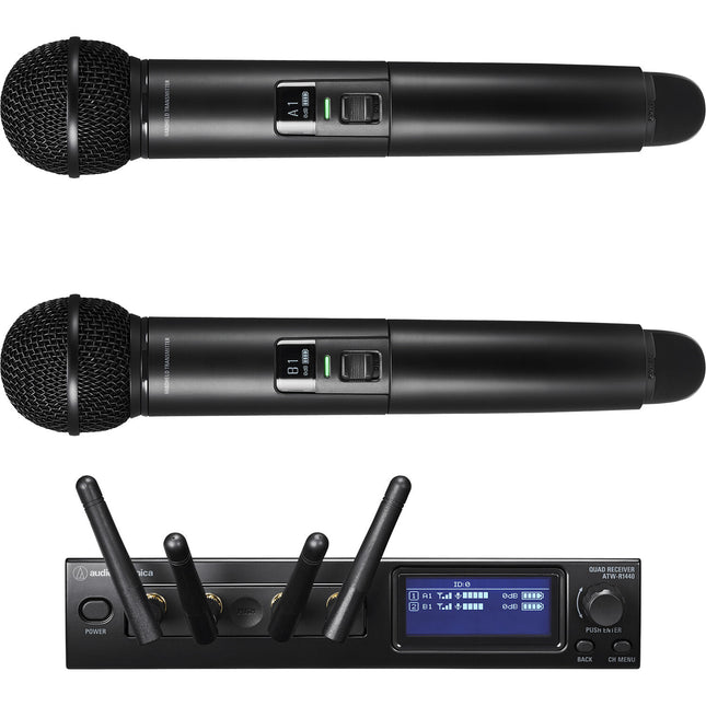 Audio-Technica ATW-1422 Sistema de Micrófonos Inalámbricos Digitales 2 Personas 15 Horas de Uso