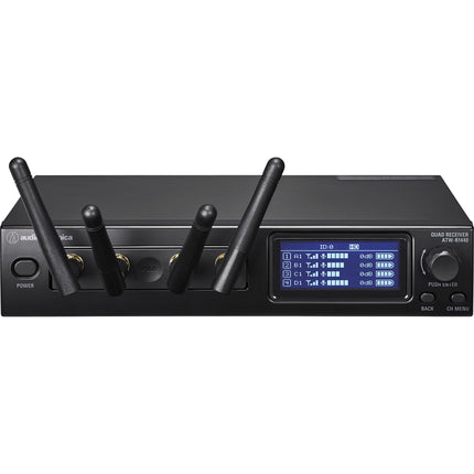 Audio-Technica ATW-R1440 Receptor Inalámbrico Digital 4 Canales 2.4 GHz OLED Panel