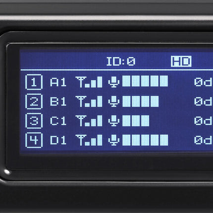 Audio-Technica ATW-R1440 Receptor Inalámbrico Digital 4 Canales 2.4 GHz OLED Panel