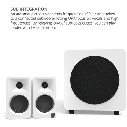 Kanto Living ORA Altavoces Activos Inalámbricos de Escritorio 50W RMS Blanco Mate